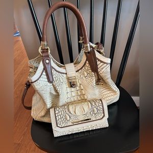 Brahmin Celia satchel with matching wallet